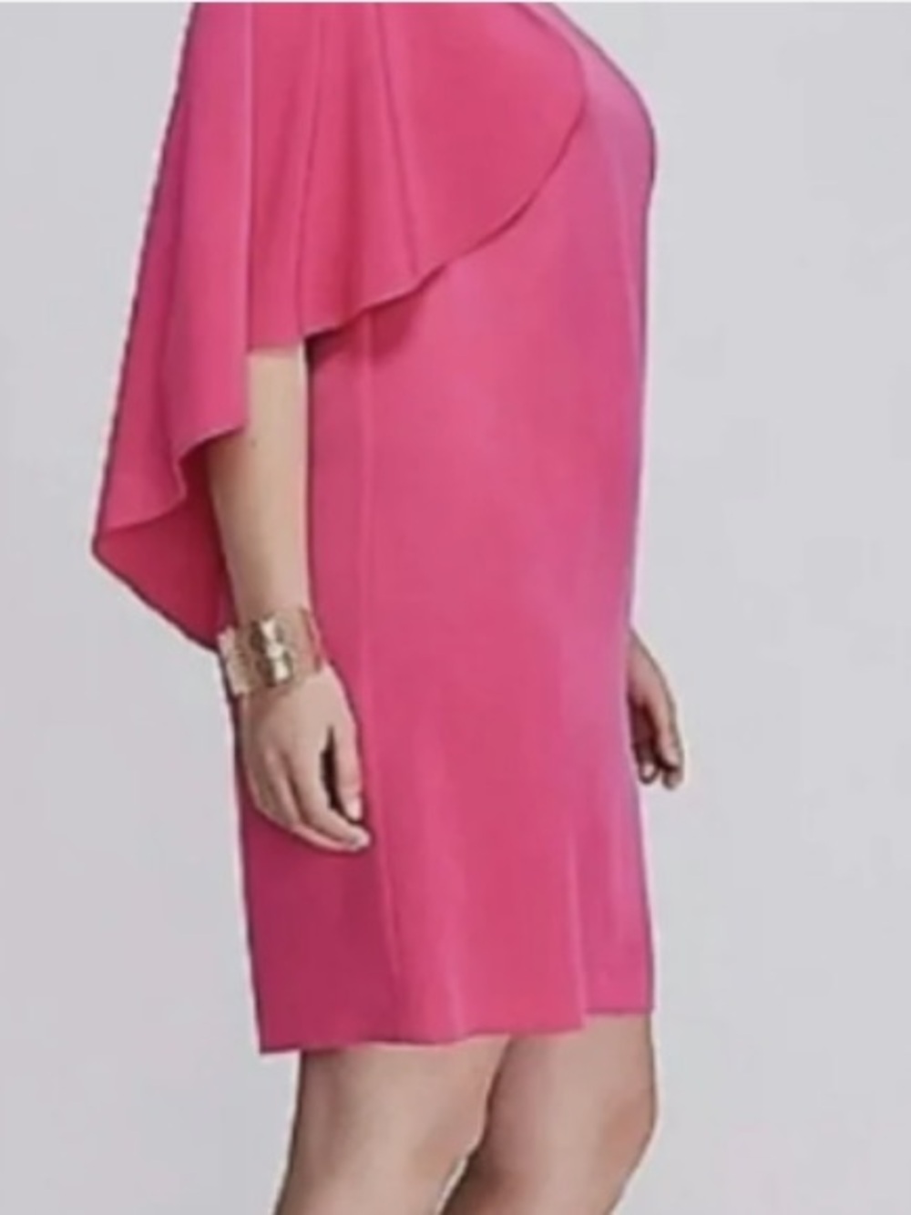 Lane Bryant Fuchsia Cape Sleeve Mini Dress